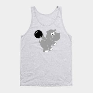 Bowling Hippo Tank Top